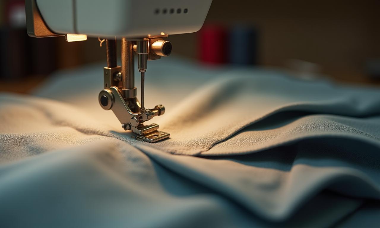Close-up view of quality sewing craft and textile textures, reflecting premium custom apparel